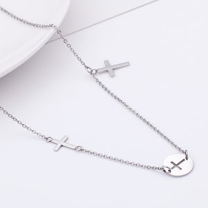 Simple Fashion Cross 316L Stainless Steel Necklace