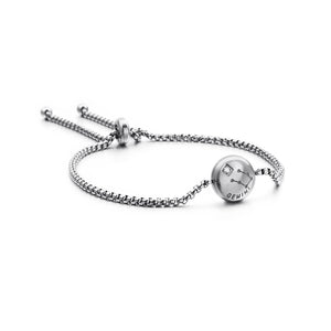 Fashion and Simple Twelve Constellation Gemini 316L Stainless Steel Bracelet with Cubic Zirconia