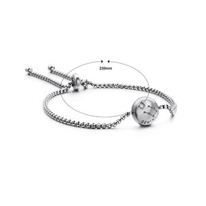 Fashion and Simple Twelve Constellation Gemini 316L Stainless Steel Bracelet with Cubic Zirconia
