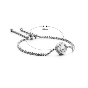 Fashion and Simple Twelve Constellation Scorpio 316L Stainless Steel Bracelet with Cubic Zirconia