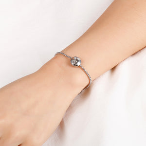 Fashion and Simple Twelve Constellation Scorpio 316L Stainless Steel Bracelet with Cubic Zirconia