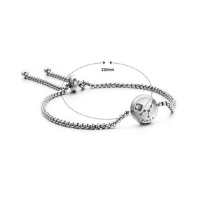 Fashion and Simple Twelve Constellation Virgo 316L Stainless Steel Bracelet with Cubic Zirconia