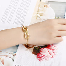 Load image into Gallery viewer, Simple Personality Plated Gold Infinity Symbol 316L Stainless Steel Bracelet