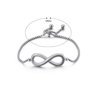Simple Personality Infinity Symbol 316L Stainless Steel Bracelet