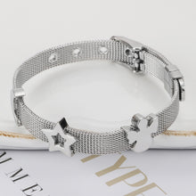 Load image into Gallery viewer, Fashion and Elegant Star Moon Angel Mesh Band 316L Stainless Steel Bracelet