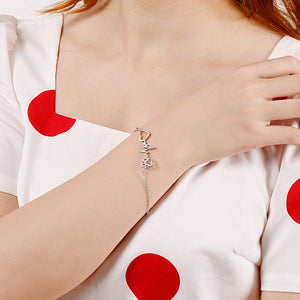 Simple and Cute Heart-shaped Cat Claw 316L Stainless Steel Bracelet