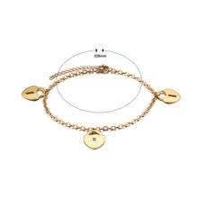 Load image into Gallery viewer, Fashion Simple Plated Gold Heart-shaped Lock 316L Stainless Steel Anklet