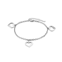 Load image into Gallery viewer, Simple and Romantic Hollow Heart-shaped 316L Stainless Steel Anklet