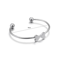 Load image into Gallery viewer, Simple Fashion Ribbon 316L Stainless Steel Bangle