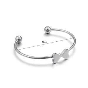 Simple Fashion Ribbon 316L Stainless Steel Bangle
