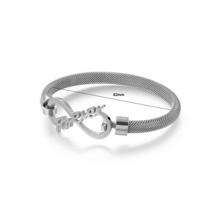 Fashion and Simple Infinity Symbol 316L Stainless Steel Bangle