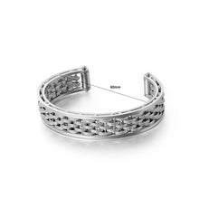 Load image into Gallery viewer, Fashion Personality Geometric Woven 316L Stainless Steel Bangle