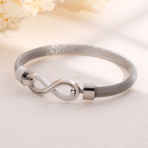 Fashion Simple Infinity Symbol 316L Stainless Steel Bangle
