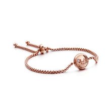Load image into Gallery viewer, Simple and Fashion Plated Rose Gold Twelve Constellation Sagittarius Round 316L Stainless Steel Bracelet with Cubic Zirconia