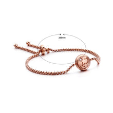 Load image into Gallery viewer, Simple and Fashion Plated Rose Gold Twelve Constellation Scorpio Round 316L Stainless Steel Bracelet with Cubic Zirconia