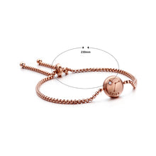 Load image into Gallery viewer, Simple and Fashion Plated Rose Gold Twelve Constellation Aries Round 316L Stainless Steel Bracelet with Cubic Zirconia