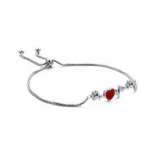 Load image into Gallery viewer, Simple and Romantic Heart-shaped Dog Paw 316L Stainless Steel Bracelet with Cubic Zirconia