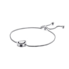 Load image into Gallery viewer, Simple and Fashion Water Drop-shaped 316L Stainless Steel Bracelet with Cubic Zirconia