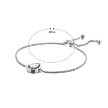 Load image into Gallery viewer, Simple and Fashion Water Drop-shaped 316L Stainless Steel Bracelet with Cubic Zirconia