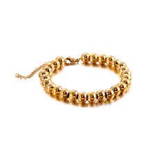 Load image into Gallery viewer, Simple Personality Plated Gold Geometric Bead 316L Stainless Steel Bracelet