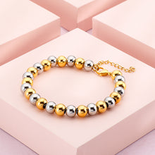 Load image into Gallery viewer, Simple Personality Two-color Geometric Round Bead 316L Stainless Steel Bracelet