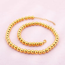 Load image into Gallery viewer, Fashion Simple Plated Gold Geometric Bead 316L Stainless Steel Necklace