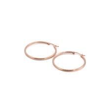 Load image into Gallery viewer, Simple Personality Plated Rose Gold 40mm Geometric Circle 316L Stainless Steel Earrings