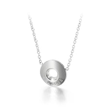 Load image into Gallery viewer, Fashion Simple Geometric Round Love 316L Stainless Steel Pendant with Cubic Zirconia and Necklace