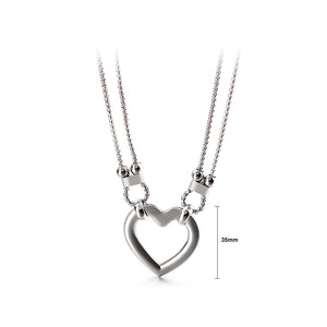 Simple and Fashion Hollow Heart-shaped 316L Stainless Steel Pendant with Necklace