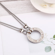 Load image into Gallery viewer, Simple and Fashion Geometric Circle 316L Stainless Steel Pendant with Necklace
