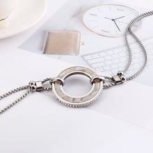 Load image into Gallery viewer, Simple and Fashion Geometric Circle 316L Stainless Steel Pendant with Necklace
