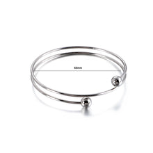 Load image into Gallery viewer, Simple Fashion Spiral Geometric Round 316L Stainless Steel Bangle