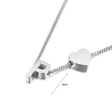 Load image into Gallery viewer, Simple and Fashion Heart-shaped English Alphabet P 316L Stainless Steel Pendant with Necklace