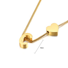 Load image into Gallery viewer, Fashion and Simple Plated Gold Heart-shaped English Alphabet C 316L Stainless Steel Pendant with Necklace