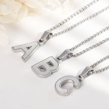 Load image into Gallery viewer, Fashion and Elegant English Alphabet A Shell 316L Stainless Steel Pendant with Necklace