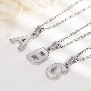 Fashion and Elegant English Alphabet A Shell 316L Stainless Steel Pendant with Necklace