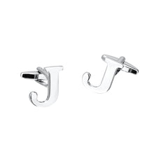 Load image into Gallery viewer, Simple Personality English Alphabet J Cufflinks