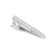 Load image into Gallery viewer, Elegant Classic Geometric Wheat Texture Rectangular Tie Clip