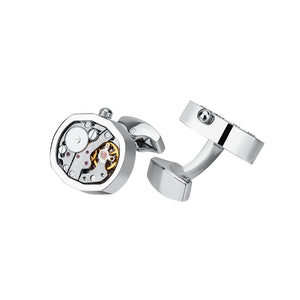 Fashion and Elegant Watch Movable Mechanical Movement Cufflinks