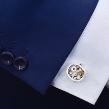 Load image into Gallery viewer, Fashion and Elegant Watch Movable Mechanical Movement Cufflinks