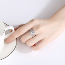 Load image into Gallery viewer, Fashion and Elegant Geometric Hollow Cubic Zirconia Adjustable Opening Ring