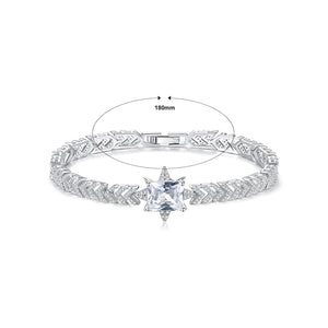 Fashion Bright Snowflake Bracelet with Cubic Zirconia