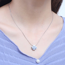 Load image into Gallery viewer, Fashion and Simple Four-leafed Clover 316L Stainless Steel Necklace and Stud Earring Set