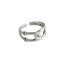 Load image into Gallery viewer, 925 Sterling Silver Simple Fashion Geometric Adjustable Open Ring