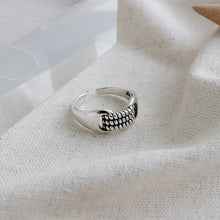 Load image into Gallery viewer, 925 Sterling Silver Fashion Creative Twist Geometric Adjustable Open Ring