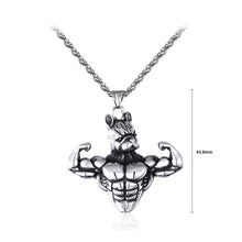 Load image into Gallery viewer, Fashion Creative Fitness Dog 316L Stainless Steel Pendant with Necklace