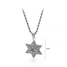 Load image into Gallery viewer, Simple Bright Star 316L Stainless Steel Pendant with Cubic Zirconia and Necklace