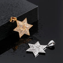 Load image into Gallery viewer, Simple Bright Star 316L Stainless Steel Pendant with Cubic Zirconia and Necklace