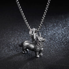 Load image into Gallery viewer, Fashion Personality Corgi Dog 316L Stainless Steel Pendant with Necklace