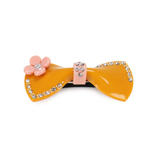 Load image into Gallery viewer, Fashion Cute Flower Ribbon Orange Hair Slide with Cubic Zirconia